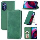 For Motorola Moto G Stylus 5G 2022 Retro Skin Feel Magnetic Leather Phone Case(Green) - 1