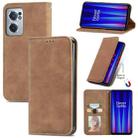 For OnePlus Nord CE 2 5G Retro Skin Feel Magnetic Leather Phone Case(Brown) - 1