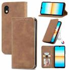 For Sony Xperia Ace III Retro Skin Feel Magnetic Leather Phone Case(Brown) - 1