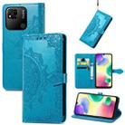 For Xiaomi Redmi 10A Mandala Flower Embossed Leather Phone Case(Blue) - 1