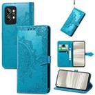 For OPPO Realme GT2 Pro Mandala Flower Embossed Leather Phone Case(Blue) - 1