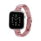 Half-Round Three-Bead Metal Watch Band For Apple Watch Ultra 49mm / Series 8&7 45mm / SE 2&6&SE&5&4 44mm / 3&2&1 42mm(Pink) - 1