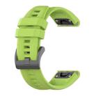 For Garmin EPIX Gen2 22mm Silicone Solid Color Watch Band(Lime Green) - 1