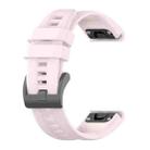 For Garmin Fenix 6 22mm Silicone Solid Color Watch Band(Cherry Pink) - 1