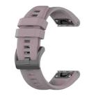 For Garmin Fenix 3 HR 26mm Silicone Sport Pure Color Watch Band(Roland Purple) - 1