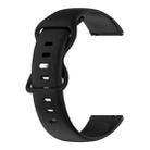 For Garmin Move Luxe 20mm Solid Color Silicone Watch Band(Black) - 1