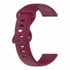 For Garmin Vivomove Sport 20mm Solid Color Silicone Watch Band(Burgundy) - 1
