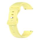 For Garmin Forerunner 55 20mm Solid Color Silicone Watch Band(Yellow) - 1
