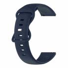For Garmin Forerunner 245 Music 20mm Solid Color Silicone Watch Band(Navy Blue) - 1