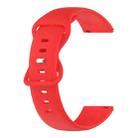 For Amazfit BIP 20mm Solid Color Silicone Watch Band(Red) - 1