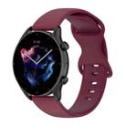 For Xiaomi Watch S1 22mm Solid Color Silicone Watch Band(Burgundy) - 1