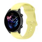 For Xiaomi Watch S1 22mm Solid Color Silicone Watch Band(Yellow) - 1