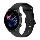 For Xiaomi Watch S1 22mm Solid Color Silicone Watch Band(Black) - 1