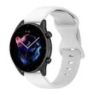 For Xiaomi Mi Watch Color 2 22mm Solid Color Silicone Watch Band(White) - 1