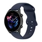 For Xiaomi Haylou RT LS05S 22mm Solid Color Silicone Watch Band(Navy Blue) - 1