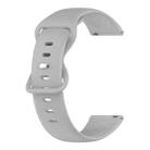 For Samsung Galaxy Watch Active 2 40mm/44mm 20mm Solid Color Silicone Watch Band(Grey) - 1