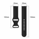 For Amazfit GTR 2 22mm Silicone Solid Color Watch Band(White) - 4