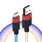 XJ-81 USB to Micro USB RGB Stream Light Fast Charging Data Cable, Length: 1m - 1