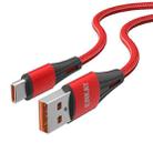 ENKAY 66W USB to USB-C / Type-C Full Protocol 6A Fast Charging Data Cable, Length:1m(Red) - 1