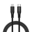 ENKAY PD 20W 3A USB-C / Type-C to 8 Pin Fast Charging Nylon Braided Data Cable, Length:1m(Black) - 1