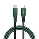 ENKAY PD 20W 3A USB-C / Type-C to 8 Pin Fast Charging Nylon Braided Data Cable, Length:1m(Green) - 1