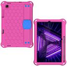 For Lenovo X306 / X606 / K10 Honeycomb EVA + PC Shockproof Tablet Case with Strap(Rose Red+Blue) - 1