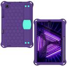 For Lenovo X306 / X606 / K10 Honeycomb EVA + PC Shockproof Tablet Case with Strap(Purple+Mint Green) - 1