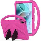 For Motorola Moto Tab G70 EVA Shockproof Tablet Case with Holder(Rose Red) - 1