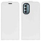 For Motorola Moto G 5G 2022 R64 Texture Vertical Flip Leather Phone Case(White) - 1