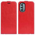 For Motorola Moto G 5G 2022 R64 Texture Vertical Flip Leather Phone Case(Red) - 1