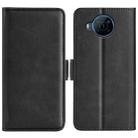 For Nokia X100 Dual-side Magnetic Buckle Leather Phone Case(Black) - 1