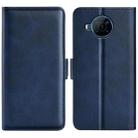For Nokia X100 Dual-side Magnetic Buckle Leather Phone Case(Dark Blue) - 1