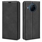 For Nokia X100 Retro-skin Magnetic Suction Leather Phone Case(Black) - 1