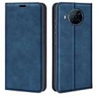 For Nokia X100 Retro-skin Magnetic Suction Leather Phone Case(Dark Blue) - 1