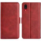 For Sharp Aquos Simple Sumaho 6 Dual-side Magnetic Buckle Leather Phone Case(Red) - 1