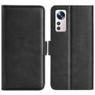 For Xiaomi 12 Lite Dual-side Magnetic Buckle Leather Phone Case(Black) - 1