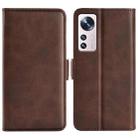 For Xiaomi 12 Lite Dual-side Magnetic Buckle Leather Phone Case(Brown) - 1