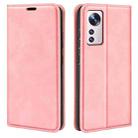 For Xiaomi 12 Lite Retro-skin Magnetic Suction Leather Phone Case(Pink) - 1