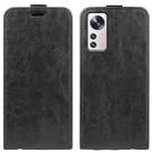 For Xiaomi 12 Lite R64 Texture Vertical Flip Leather Phone Case(Black) - 1