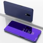 Electroplating Mirror Horizontal Flip Leather Case for One Plus 7 ,  with Holder(Violet blue) - 1