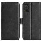 For  TCL 30T Dual-side Magnetic Buckle Leather Phone Case(Black) - 1