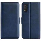 For  TCL 30T Dual-side Magnetic Buckle Leather Phone Case(Dark Blue) - 1