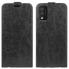 For TCL 30T R64 Texture Single Vertical Flip Leather Phone Case(Black) - 1