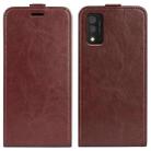 For TCL 30T R64 Texture Single Vertical Flip Leather Phone Case(Brown) - 1