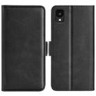 For TCL 30 Z Dual-side Magnetic Buckle Leather Phone Case(Black) - 1