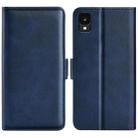 For TCL 30 Z Dual-side Magnetic Buckle Leather Phone Case(Dark Blue) - 1