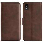 For TCL 30 Z Dual-side Magnetic Buckle Leather Phone Case(Brown) - 1