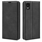 For TCL 30Z Retro-skin Magnetic Suction Leather Phone Case(Black) - 1