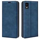 For TCL 30Z Retro-skin Magnetic Suction Leather Phone Case(Dark Blue) - 1