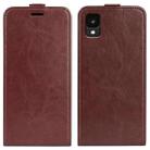 For TCL 30Z R64 Texture Single Vertical Flip Leather Phone Case(Brown) - 1